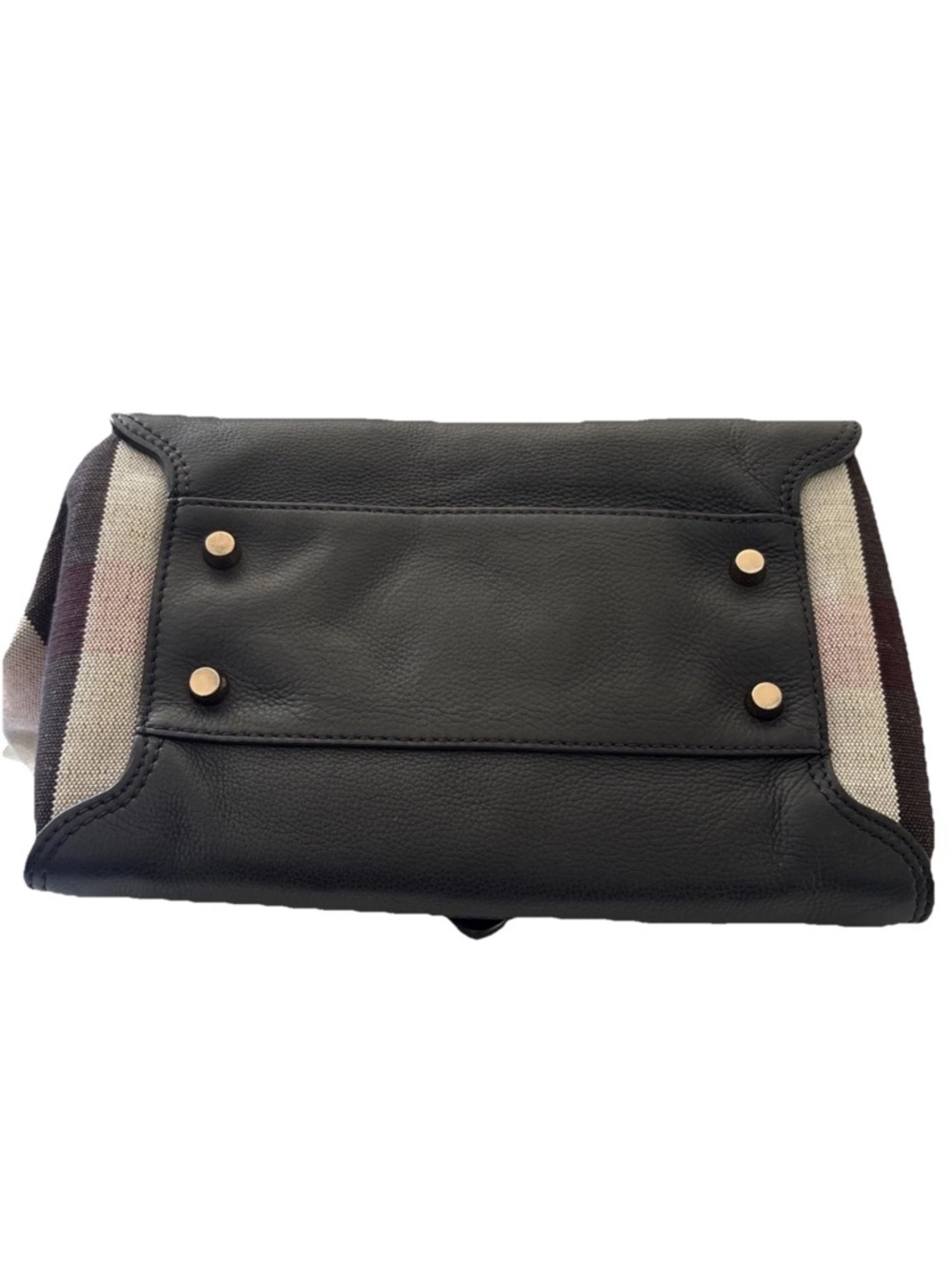 Burberry Black Leather House Check Medium Harcourt Tote Bag - Picture 8 of 17